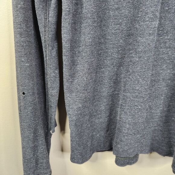 Diesel Gray Minimalist Long Sleeve 4 Button Henley Thermal Shirt Size Large - Picture 9 of 12